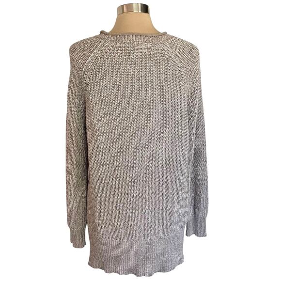 Ellen Tracy Light Brown Cable Knit Sweater Round Neck Sz MED Fall Winter Casual - Picture 5 of 9